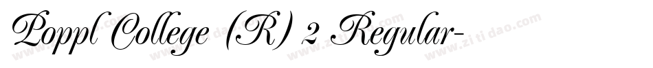 Poppl College (R) 2 Regular字体转换